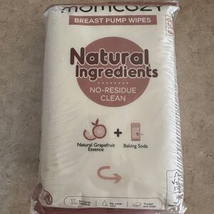 Momcozy Natural Ingredients Breast Pump Wipes - White/Pink